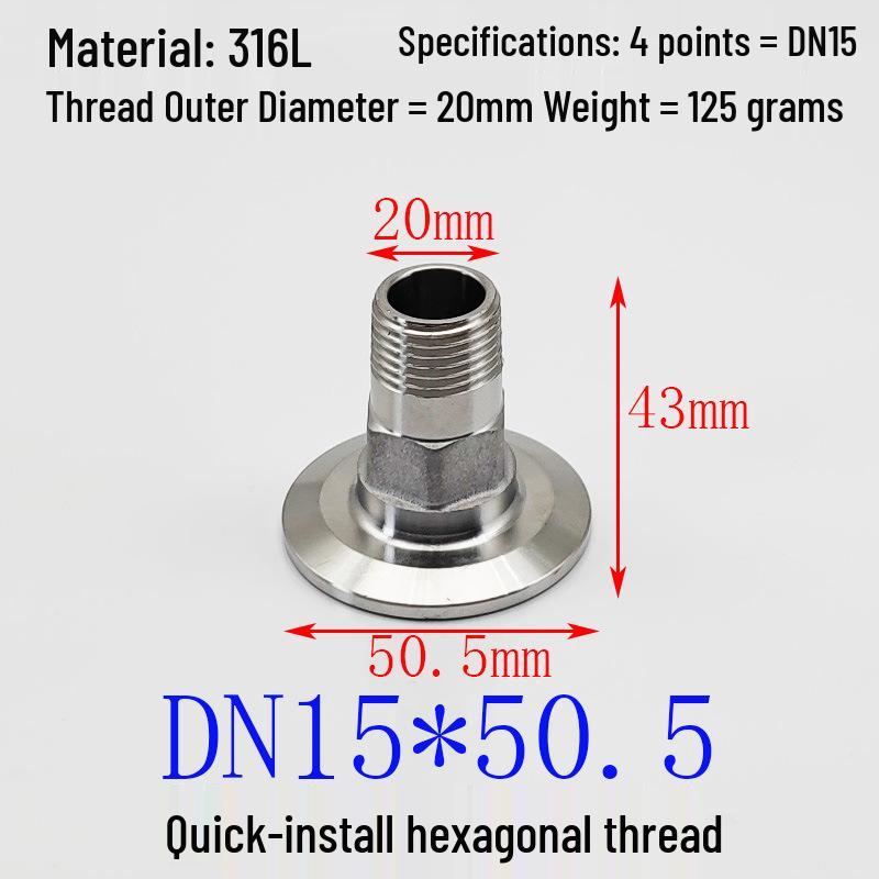 Hongshun Heavy-Duty Hex Quick Connect Stainless Steel Threaded Nipple with Chuck and Wrench Flats