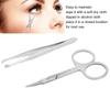 Set Pince à Épiler Ciseaux pour Poils de Nez Comprend Pince à Épiler pour Tailler les Poils de Nez Courbe et Ciseaux à Bout Rond pour Poils de Nez
