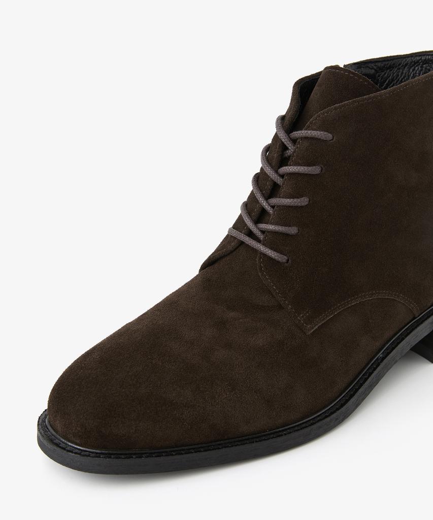 Romantic Move [Sakhyung X Romantic Move] Height-Increasing Desert Zip-Up Boots R25M401 (Real Brown Suede)