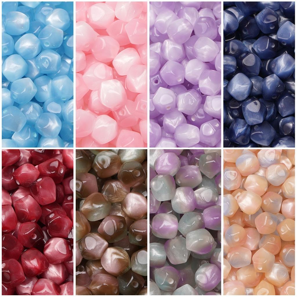 10mm 10Pcs Resin Octagon Beads Imitation Cat Eye Beads DIY Bracelet Necklace Earrings Jewelry Accessories