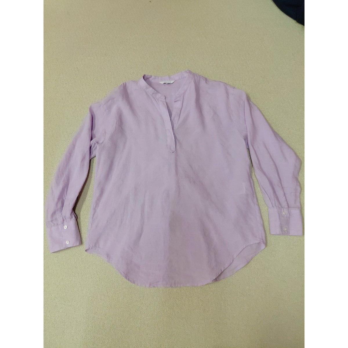 PLST Thin Purple Linen Blouse Pullover Good Condition S