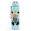 1PC Autumn Floral Horse Art 750ml Color Plastic Sports Water Bottle Leakproof Flip Straw Lid Suitable for Sports Office Home Use