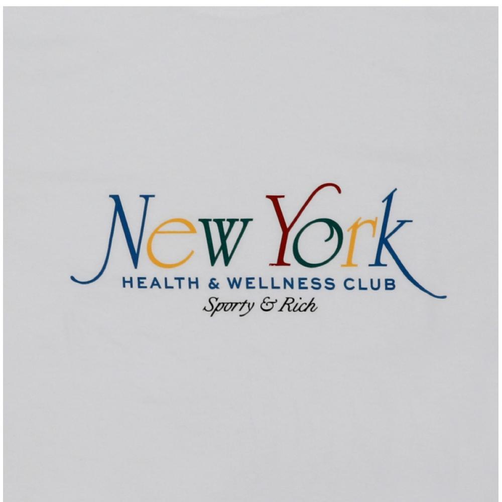 SporTy Rich Unisex T shirT whiTe Ruby Alpine Paris Blue Ny 94