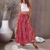 Summer Women's Skirt Printed Bohemian Beach Skirt Oversized Swing Half-body Skirt