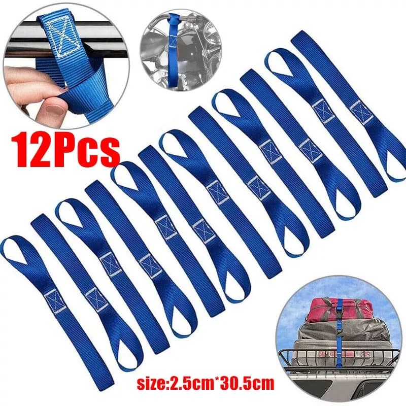 Soft Loop Tie Down Straps For Securing Cargo ATV UTV Motorcycles Scooters Dirt Bikes Lawn Garden Equipment 6pcs 15.9inch/40.5cm
