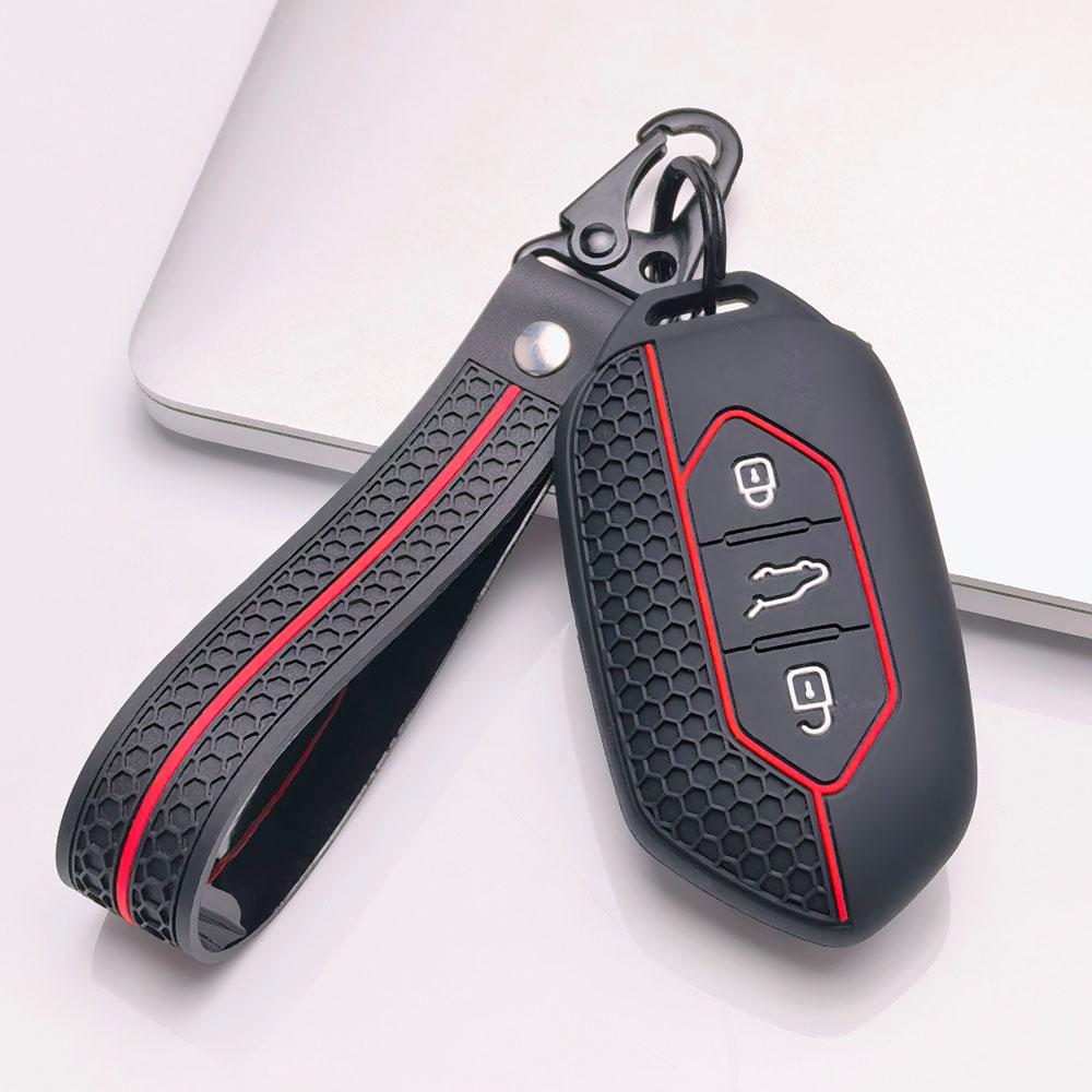 Key Fob Cover for Kia Sportage Ceed Sorento Rio Niro Seltos K5 K3 with Keychain Anti-Scratch Guard Shockproof Protection Soft Grip Texture