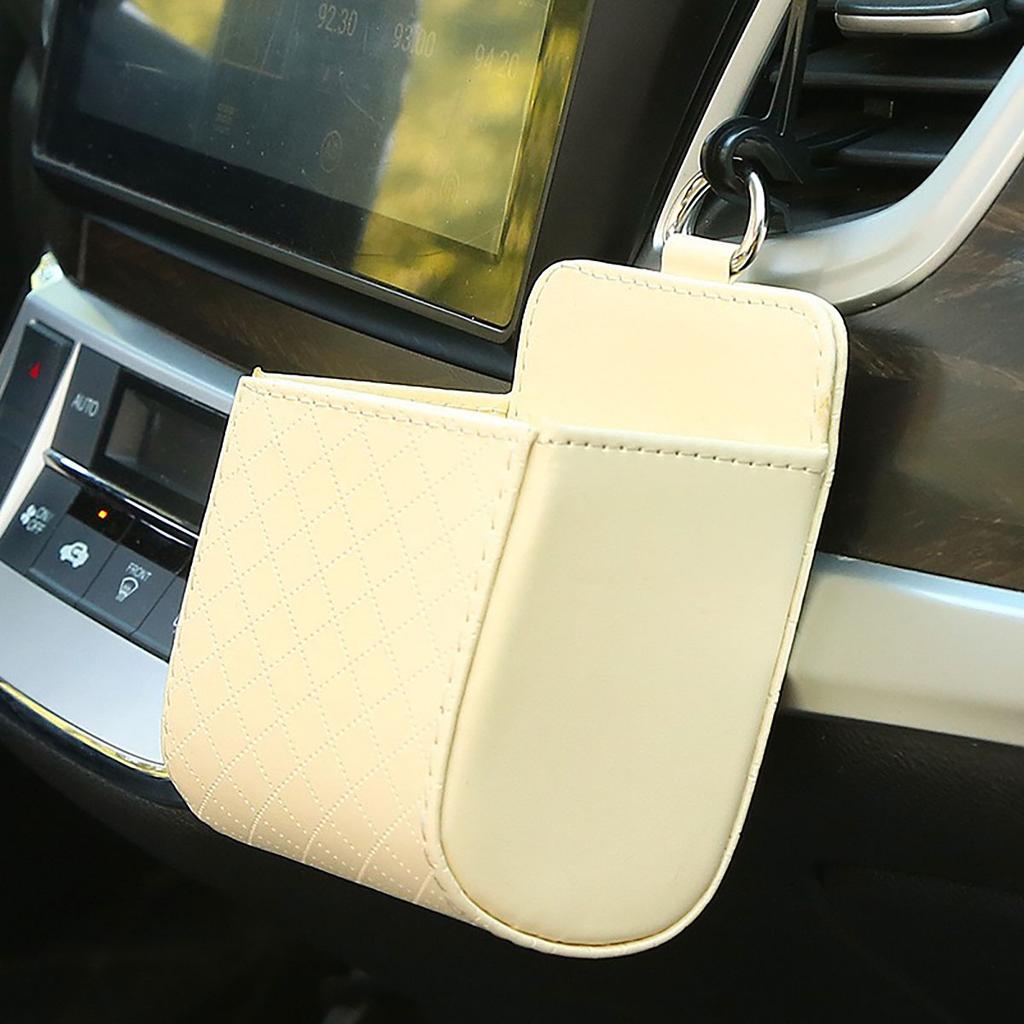 Car Air Vent Storage Box, Leather Car Storage Box, Multi-Functional Storage Box, Mini Storage Box, Key Box, Coin Box, Phone Box