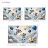 2D Cute Astronaut Boys with Balloons Photo Booth Backdrop Cloth for Birthday