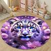 Vintage Round Cat Multicolor Rug Pad, Non-Slip Floor Mat for Kitchen