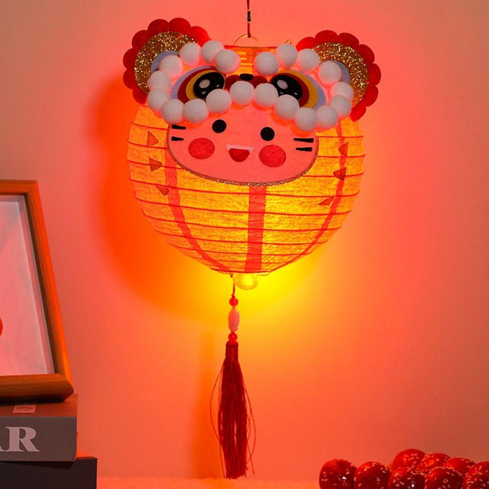 

Cartoon DIY Handmade Paper Lantern Chinese Style Spring Festival Zodiac Lantern Lantern Festival