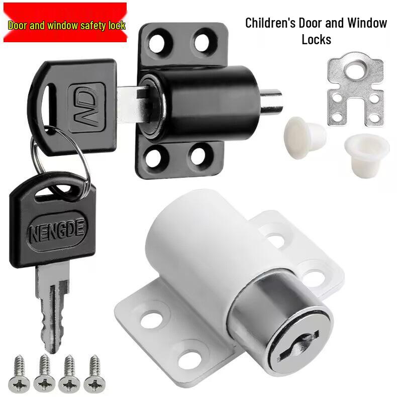 Universal Sliding Door & Window Lock, Child Safety Fastener for Plastic, Steel, & Aluminum