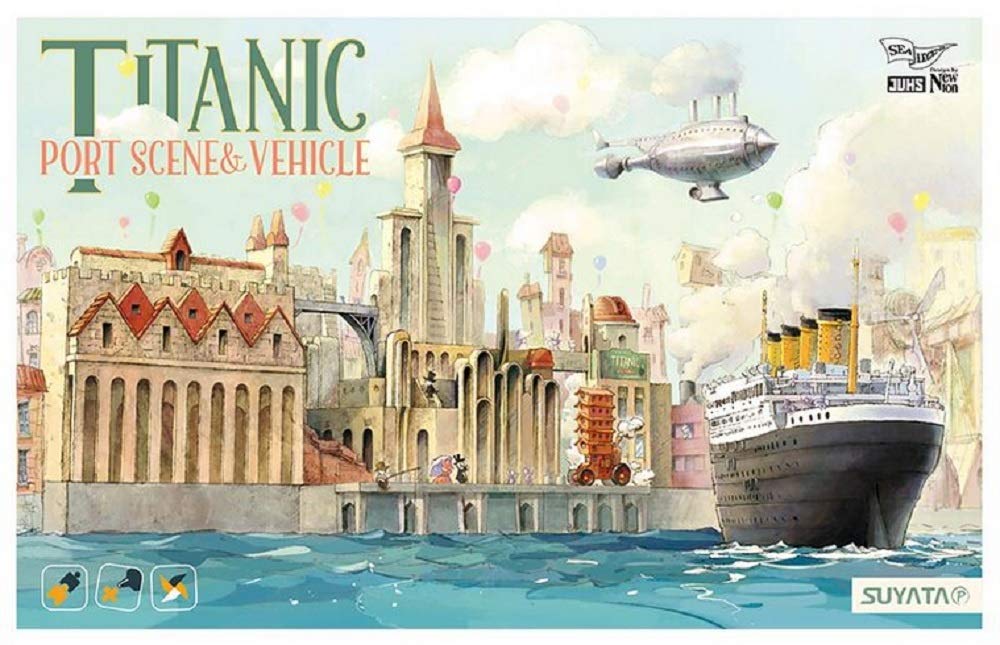 Suyata Titanic with Port Vehicle Diorama Plastic Model & SYTSL-002