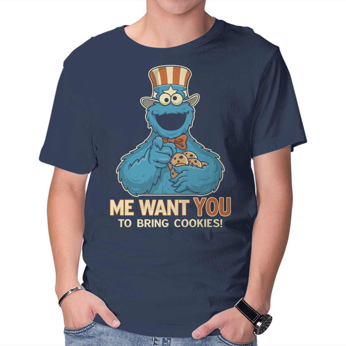Unisex Crew Neck T-Shirt Bring Sam Cookies Graphic Short Sleeve Casual Tee XXXL