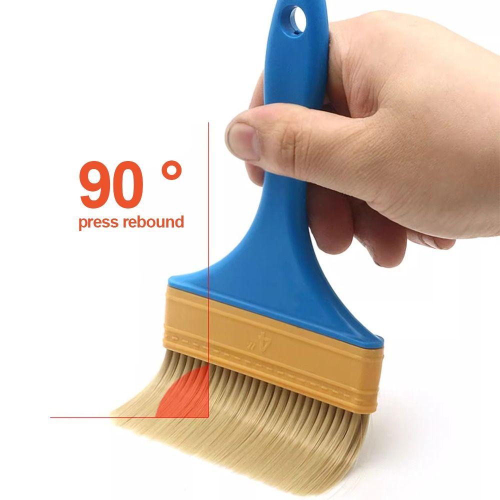 5pcs/set Nylon Bristle Paint Brushes Smooth Application All-Purpose Wall Painting Tools Plastic Handle Latex Brush Wall Painting