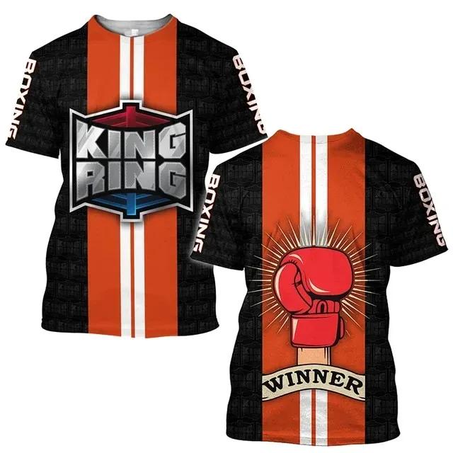 Boxing Training Women's T-shirt Quick Dry Loose Casual Sports Tough Guy Style Men Round Neck Short Sleeve Oversized Comfortable Clothing