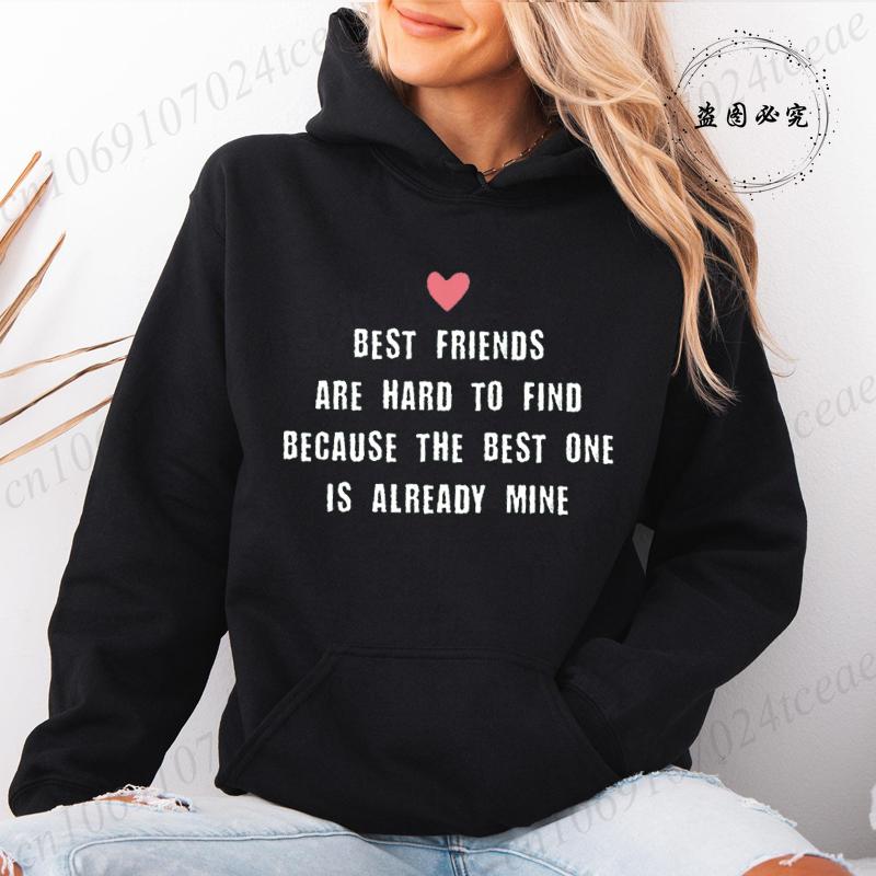 

Толстовки женские с забавными надписями и принтом на спине, свободные свитшоты, спортивные куртки с капюшоном, повседневные графические толстовки для лучших подруг, топы 3XL