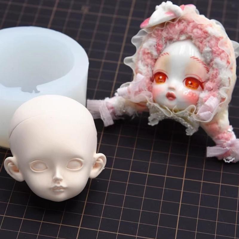 Forma silikonowa do twarzy lalki, forma do fondantów, czekolady, formy do gliny, mydła DIY, lekkie narzędzia do dekoracji tortów, forma do pieczenia