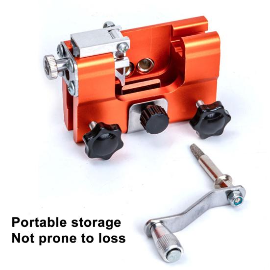 משחזת שרשרת מסור משחזת מסור שרשרת אוניברסלית משחזת מסור שרשרת מהירה עם מדריך זווית פינים שוחקים להחלפה לכל מסורי השרשרת