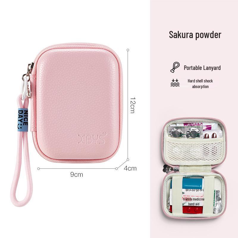Compact Travel Medicine Organizer Bag - First Aid & Medical Storage for Students, Outings, Business Trips