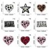 5pcs /Set Jackets Hats Sew /Ironing Embroidered Patches Love Leopard Print Gritt Patch Iron On Patches For Clothing Backpack Diy 