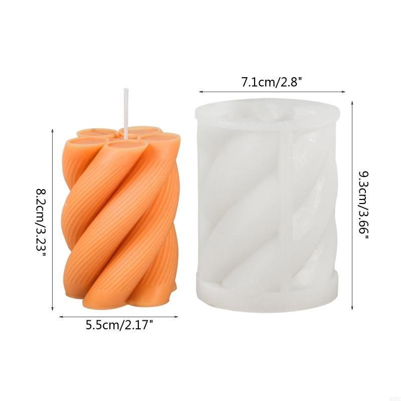 Mold 3-D Silicone Mold Cylinder Molds Epoxy Mould for Candle Making DIY Candles Wax Handmade X3UC