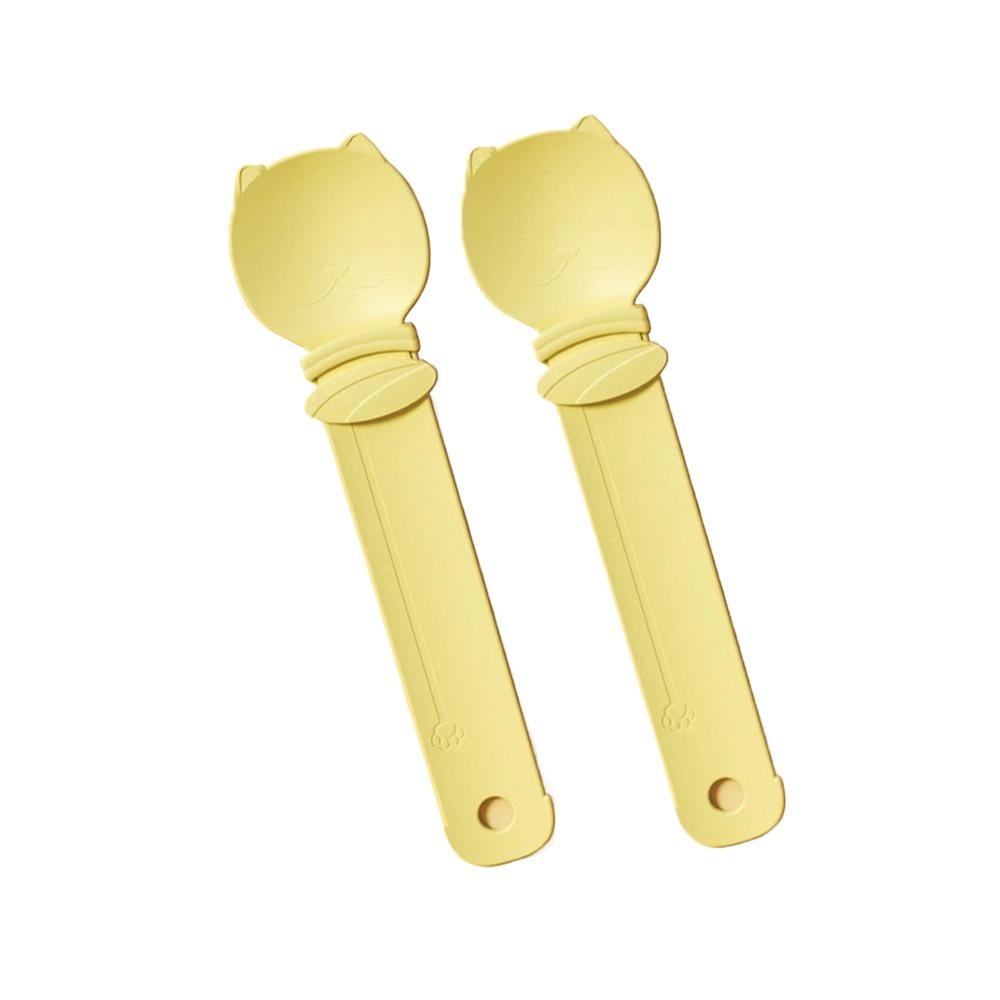 

2PCS Cat Strip Squeeze Spoon Feeder, No-Mess Squeeze Feeding Tool Design, Safe Durable Convenient Clean Pet Feeding Supplies жёлтый
