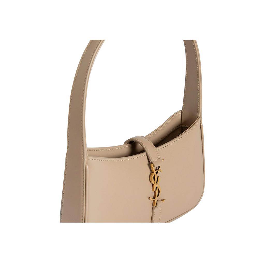 Saint Laurent Ysl Le5A7 Gold Logo Classic Hook Closure Design Smooth Cowhide Hobo Bag Women bags Dark-Beige 710318-2R20W-2721