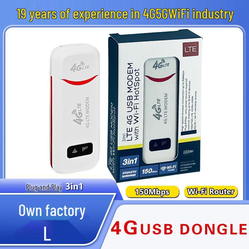 4G USB Mobile Router with SIM Slot - Portable WiFi Hotspot & Transmitter by Qualcomm