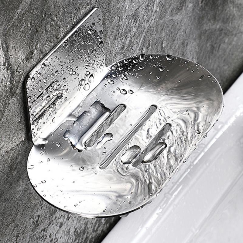 Rusts Proof Stainless Steel Soap Dish Bathroom Organizers Wall Mounted Soap Tray For Shower Countertop Kitchen Storage