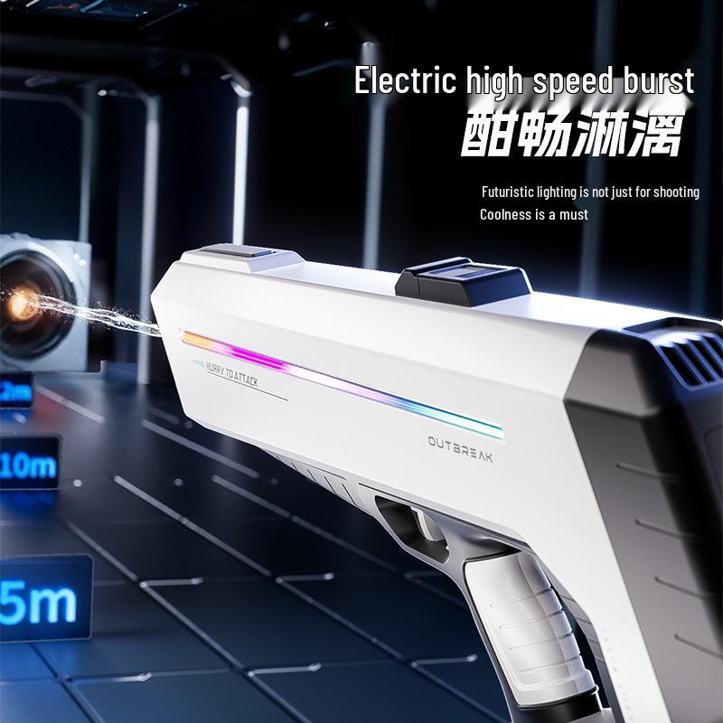 Pulse Light High-Pressure Electric Water Gun: Continuous Fire Toy for Kids & Adults with Large Capacity