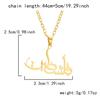 Fashion Stainless Steel Arabic Allah Pendant Necklace for Women Men Handmade Letter Necklace Luxury Party Jewelry Accessories