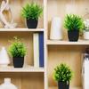 Plastic Artificial Plants Potted 8 Styles Home Garden Decor Grass Plants Pot Ornament Fake Flowers