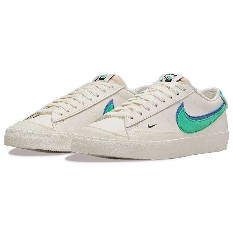 Nike Blazer Low 72 Double Swoosh Sail Green Blue Sneakers Skateboard Shoes DO9777-001
