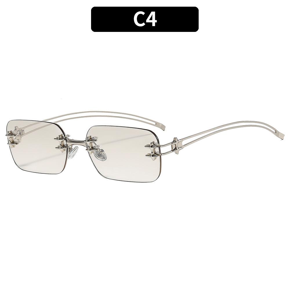 New Fashion Frameless Star  Sunglasses Trendy Sunscreen Punk Sun Glasses Personalized Photograph Tools Cat Walk Sunglasses