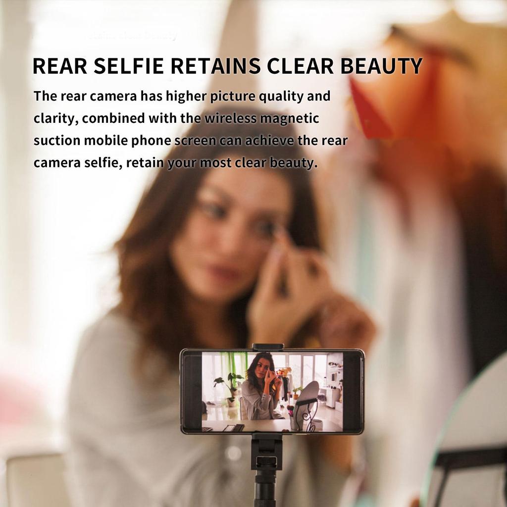 Magnetic Selfie & Livestream Mirror: Multi-angle Phone Screen Reflector