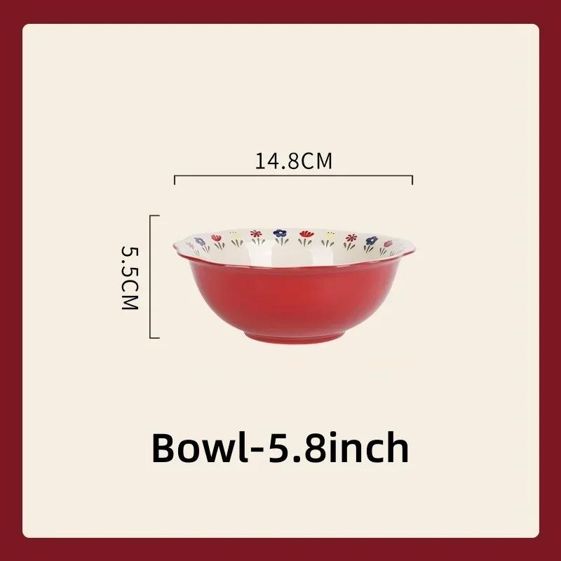 

Узор Супница Салатница Тарелка Овальная Тарелка Пасторальный Стиль Посуда Украшение Стола Кухонные Гаджеты Керамическая Посуда