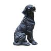 Simulation Sturdy Dog Statue Resin Dog Figurine for Outdoor Decor Home Car Ornament