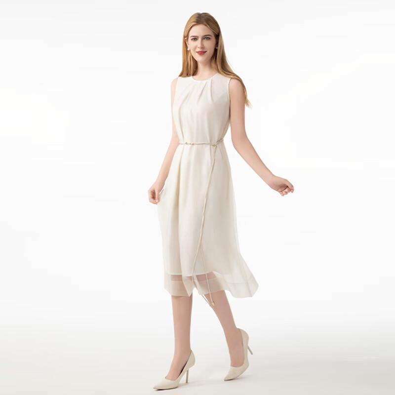 Women's Sleeveless A-line Cinch Waist Dress