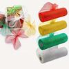 Christmas Ribbon Roll with Decorative Striped Netting for DIY For Wreaths Holiday Garlands Bows and Craft Projects