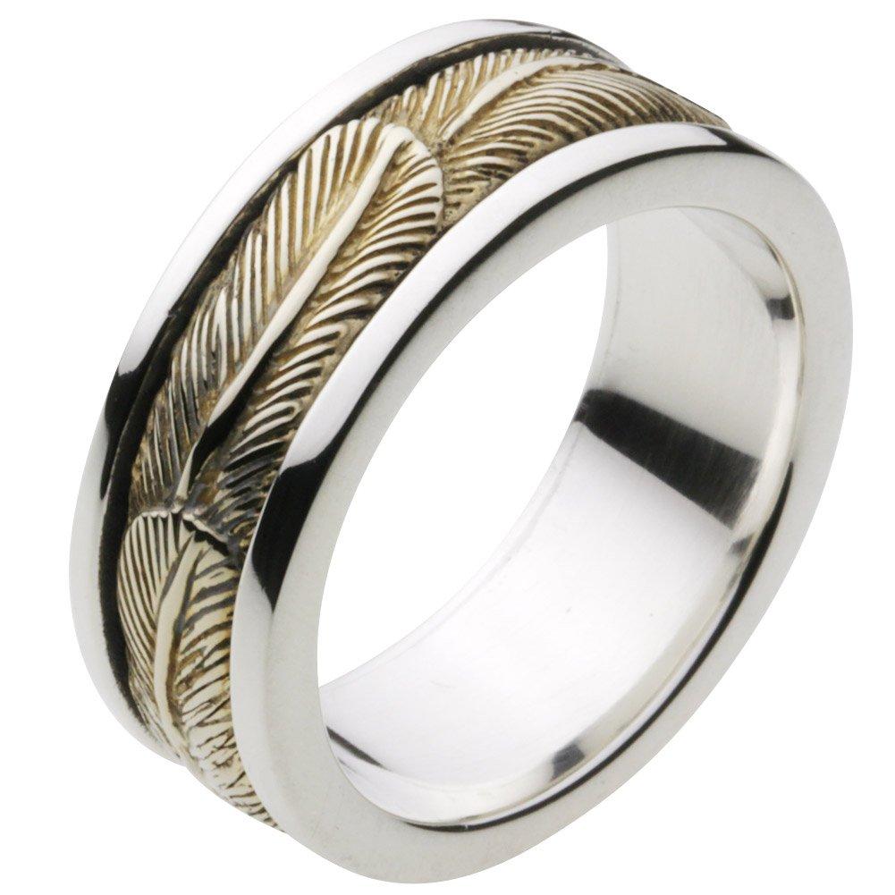 

Rolling Feather Ring 925 Silver r0435 Size 17 [Cenote] [Silver Accessory]