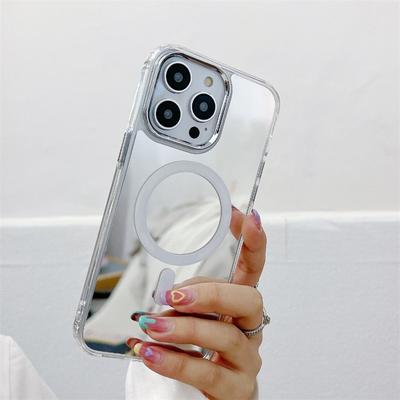 Make Up Mirror For Magnetic Magsafe Case For iPhone 13 14 16 Pro Max 12 Pro 11 15 Thin Wireless Charging Cover For iPhone 12 Pro