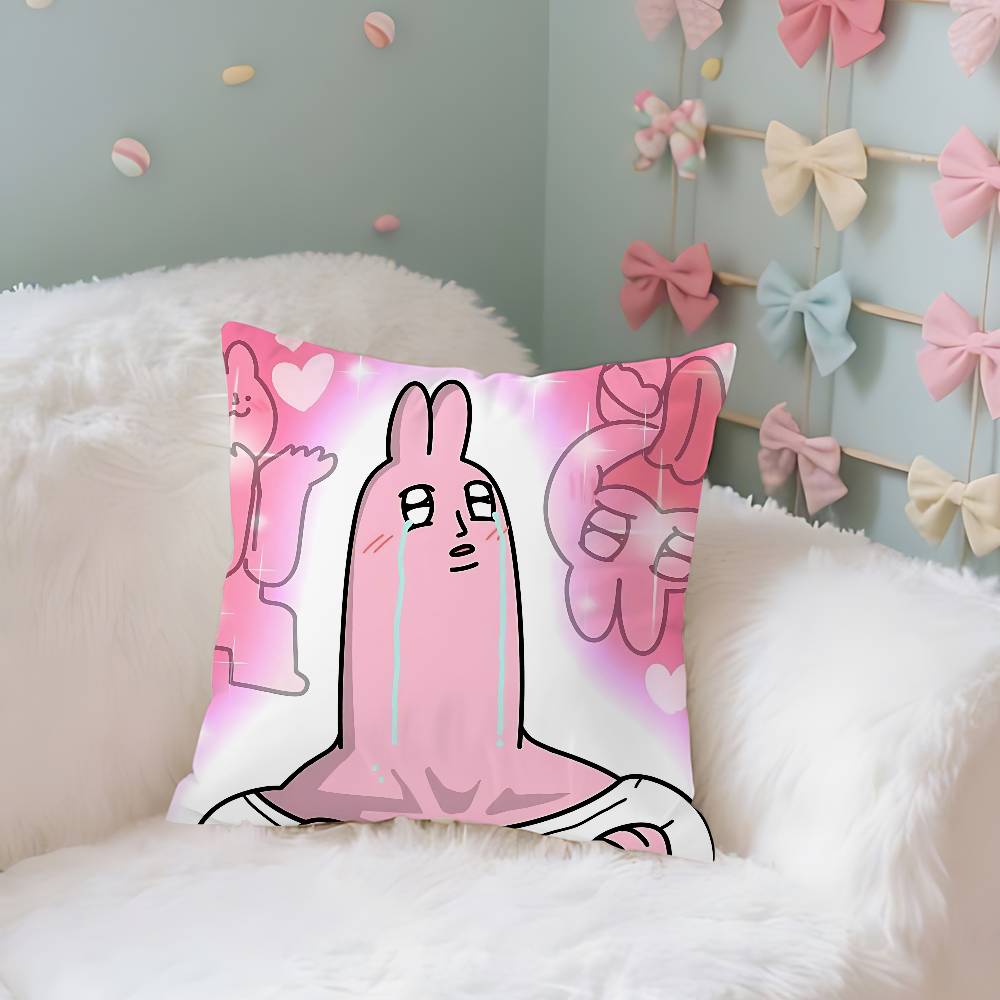 Funny Cute Pink Bunny Pillow Case Pillows For Cover Home Decor Items Living Room Decoration Cushion Covers