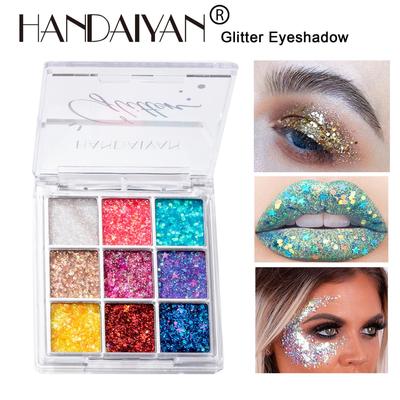 Shimmer sombra glitter corpo rosto arte lantejoulas soltas diamante jóias strass maquiagem palete à prova dwaterproof água festa festival
