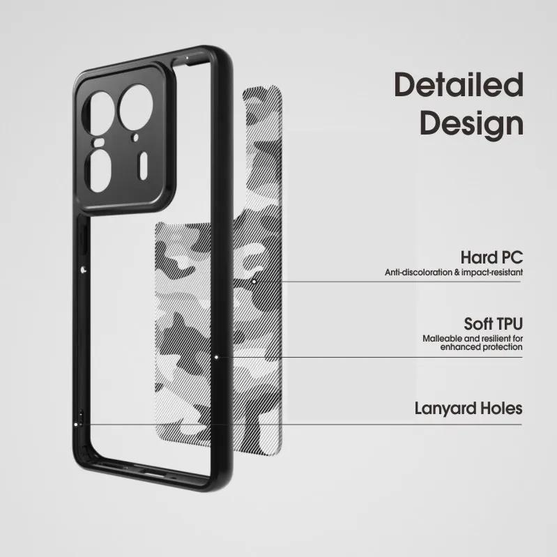 (Comes with wrist strap)for Motorola Moto X50 Ultra Case,(Anti-Yellowing)Soft TPU Hard PC Backboard Shockproof Translucent  Phone Case(Camo Black)