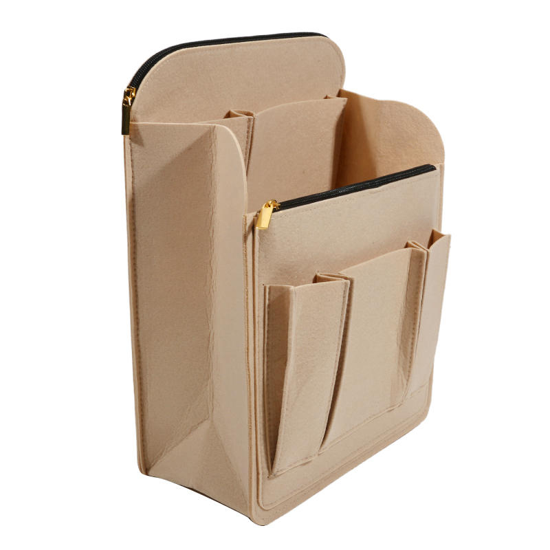 Makeup Organizer Felt Insert Bag for Interior Travel Bag Portable Bag Cosmetic Bags Fit Various Women Backpack Liner Felt Cosmet