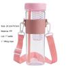 Botella de Agua de 850ml con Paja Plegable, Gran Capacidad, Filtro de Té, Correa Ajustable, Taza de Agua para Té de Frutas para Exteriores