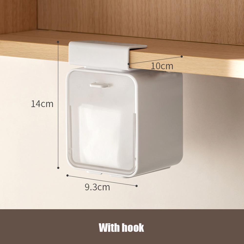 Bathroom Storage Rack Collapsible Storage Box Hanging Box Under The Cabinet Dust-proof Flip Cover Cosmetics Remover Cotton Swab