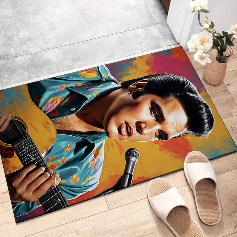 Elvis Polyester Carpet, Soft Indoor Mat for Office Chair, Living Room, Computer Desk - Decorative Home Office Rug Design