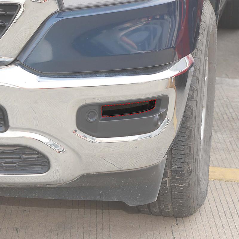 Auto-Nebelscheinwerfer-Abdeckung, Zierleiste, Nebelscheinwerfer-Dekoration, Schutz für Dodge RAM ab 2018, Zubehör, gesmoktes Schwarz