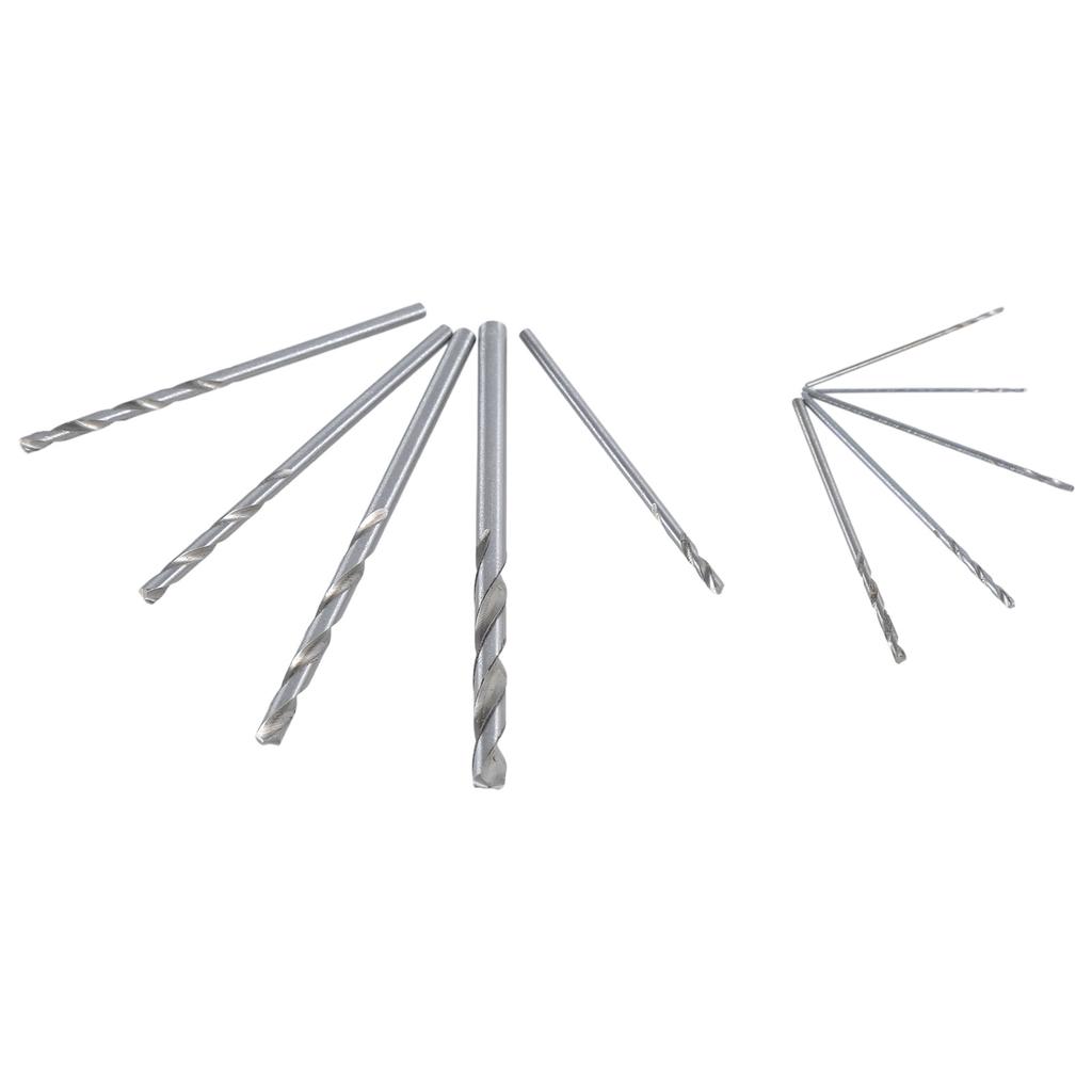 10Pcs HSS High Speed White Steel Twist Drill Bit Set For Rotary Tool New